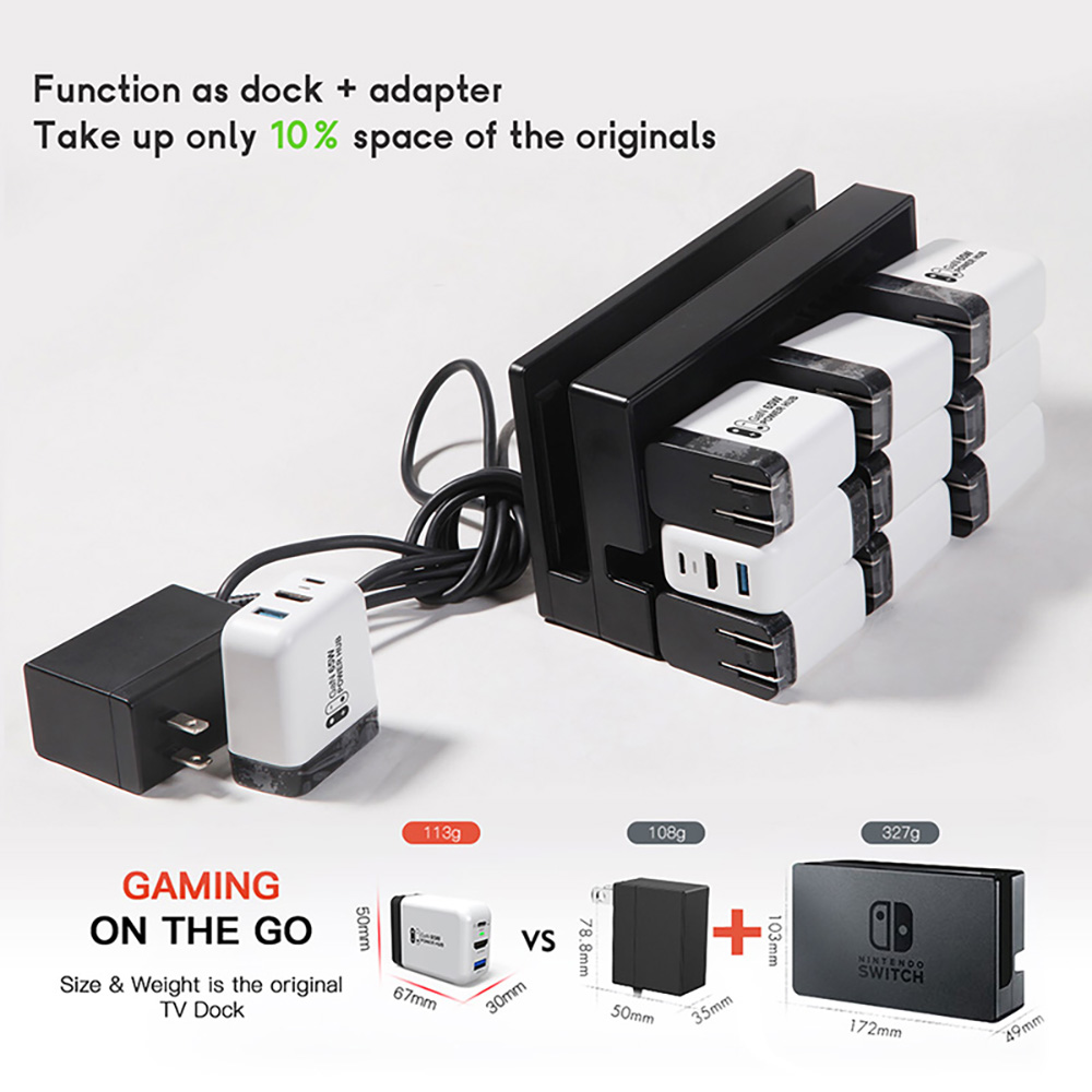 65W 3 Ports Gaming Charger dock